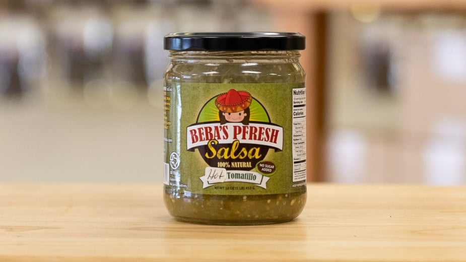 Beba's Pfresh Salsa - Hot Tomatillo