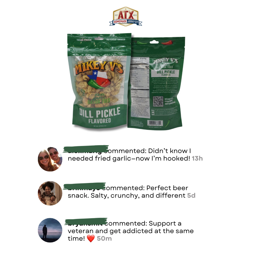 Mikey V's - Dill Pickle Gator Toes (Fried Garlic)