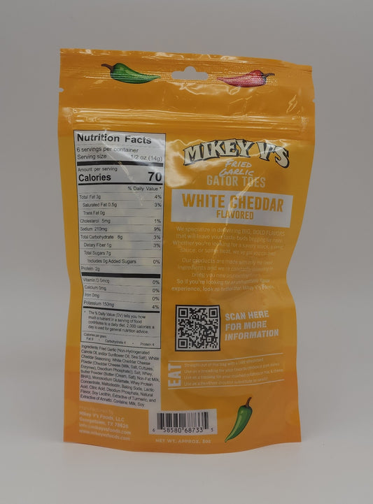 Mikey V's - White Cheddar Gator Toes (Fried Garlic)