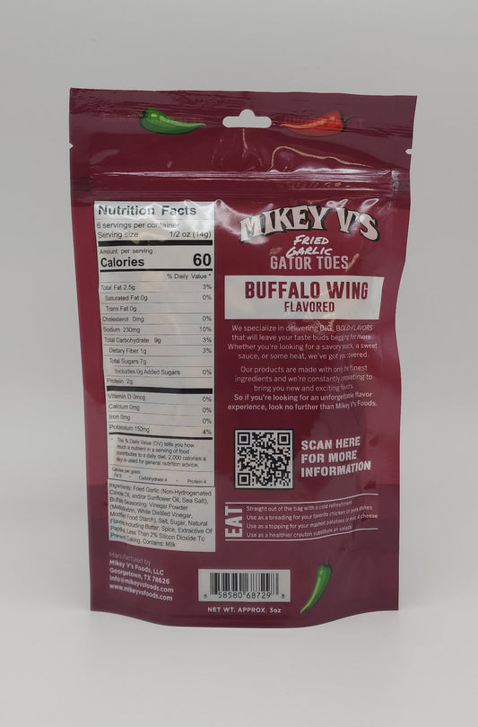 Mikey V's - Buffalo Wing Gator Toes (Fried Garlic)