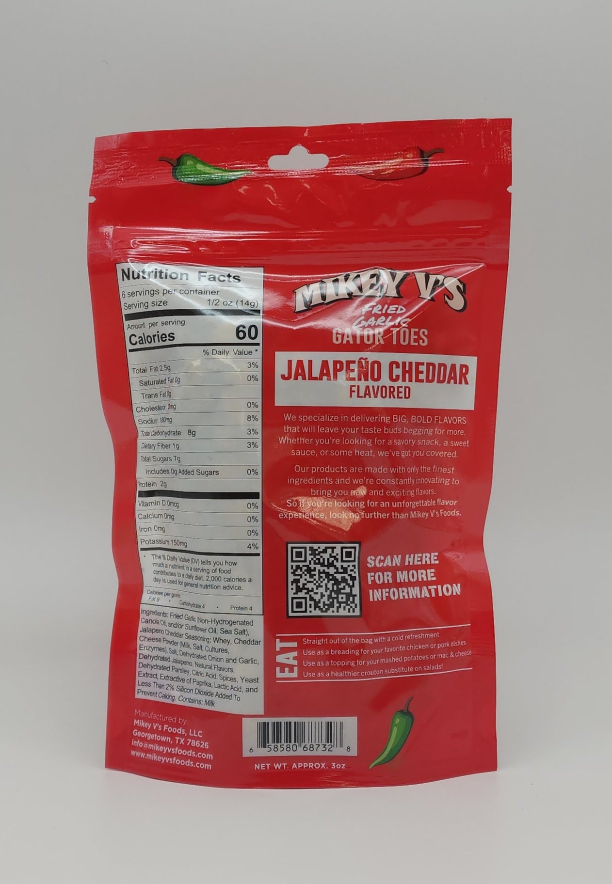 Mikey V's - Jalapeño Cheddar Gator Toes (Fried Garlic)