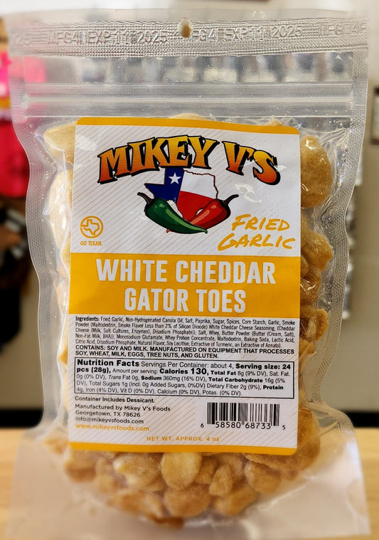 Mikey V's - White Cheddar Gator Toes (Fried Garlic)