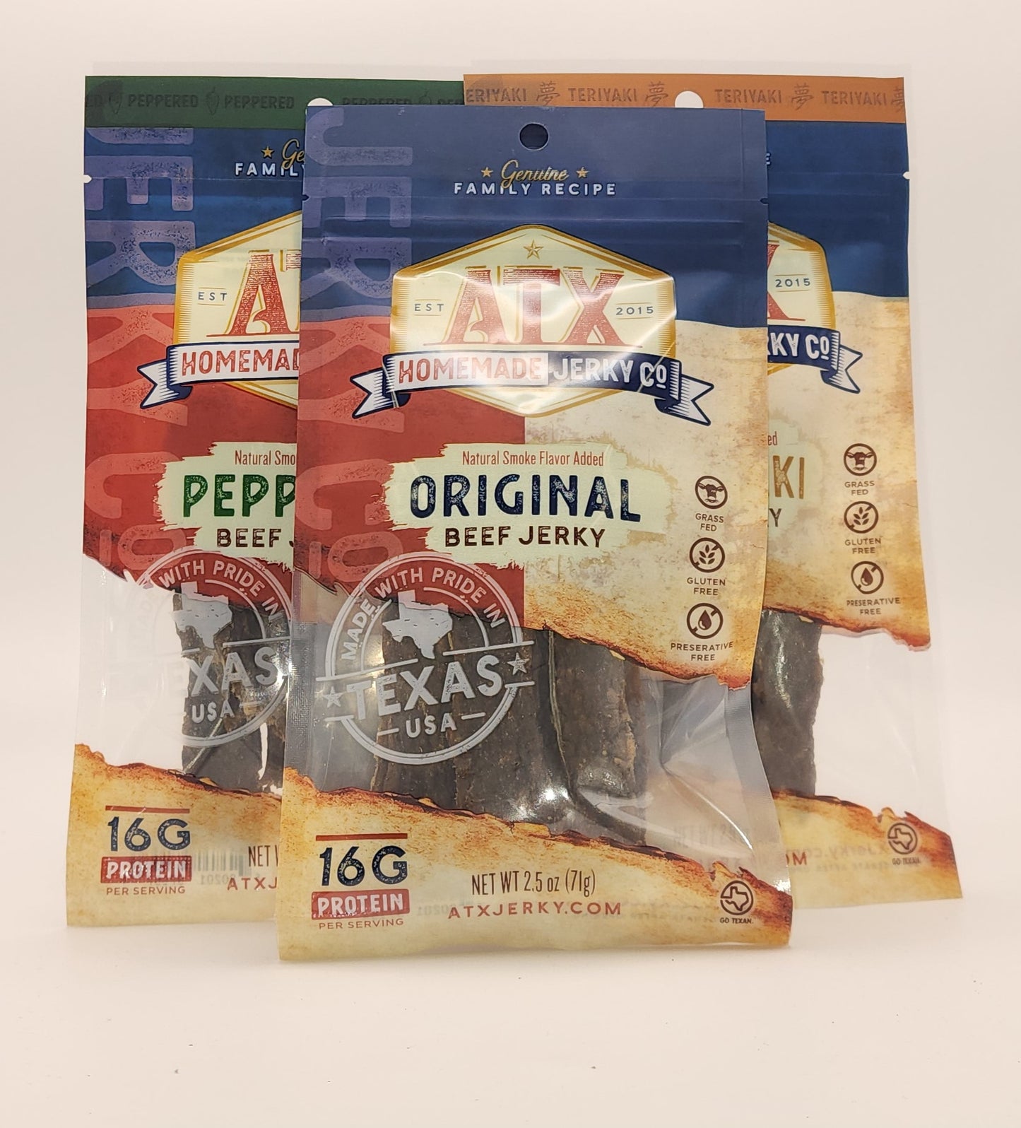 ATX Jerky Sampler Box – Texas Beef Jerky Variety Pack With FREE SHIPPING | Gourmet, All-Natural, Made in Texas