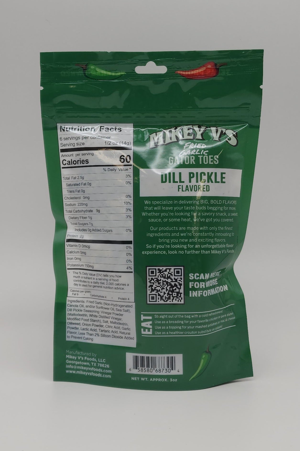 Mikey V's - Dill Pickle Gator Toes (Fried Garlic)