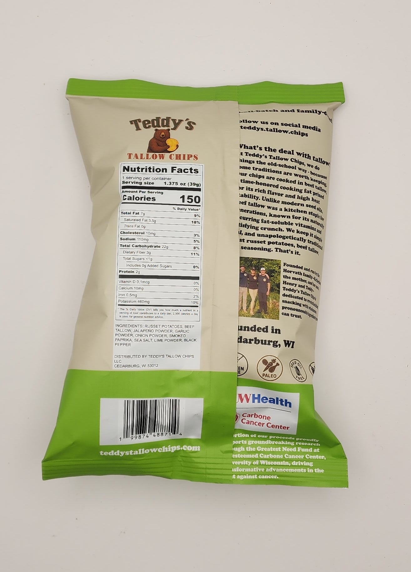 Teddy's Tallow Chips - Jalapeño Heaven