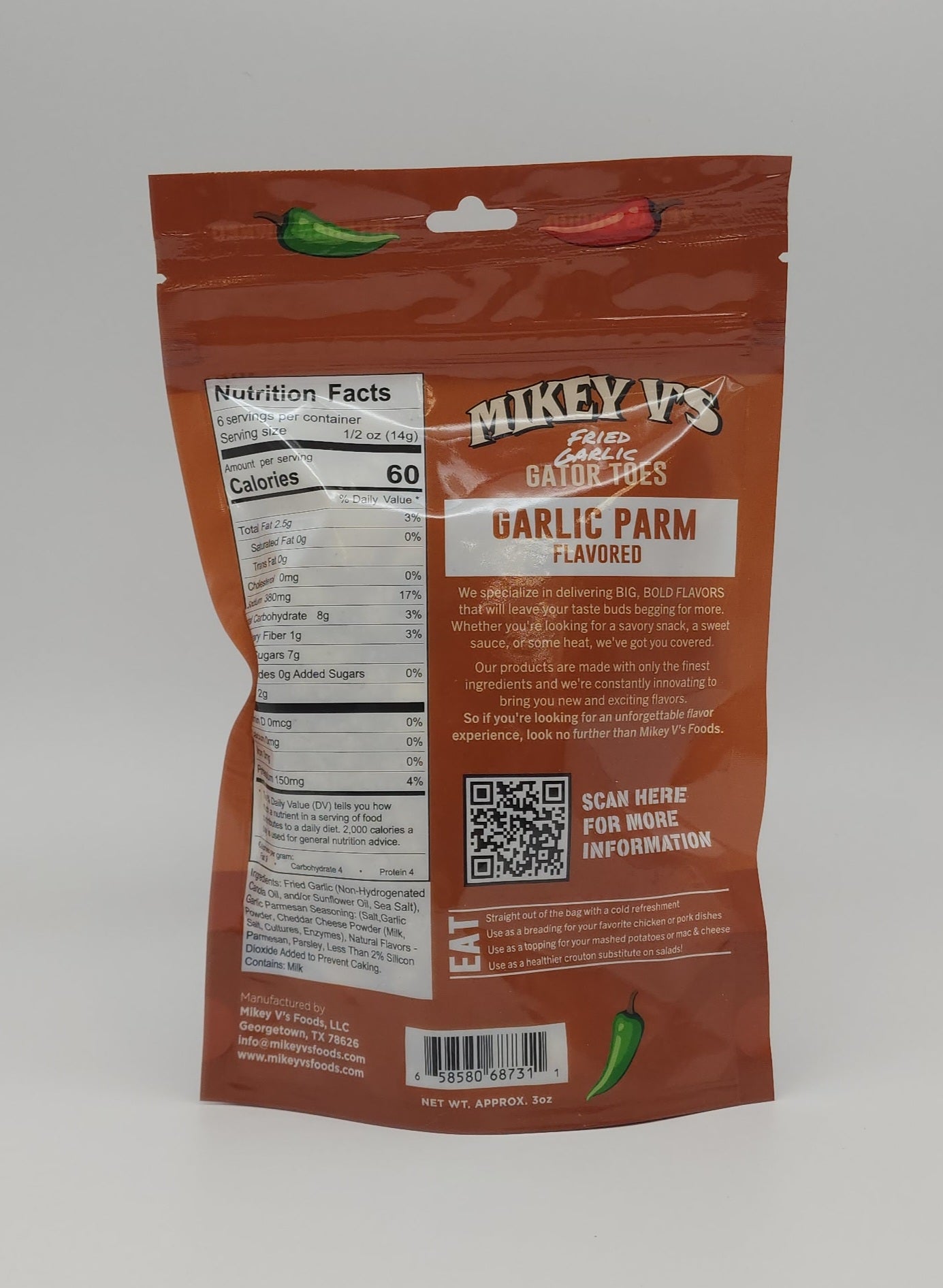 Mikey V's - Garlic Parmesan Gator Toes (Fried Garlic)